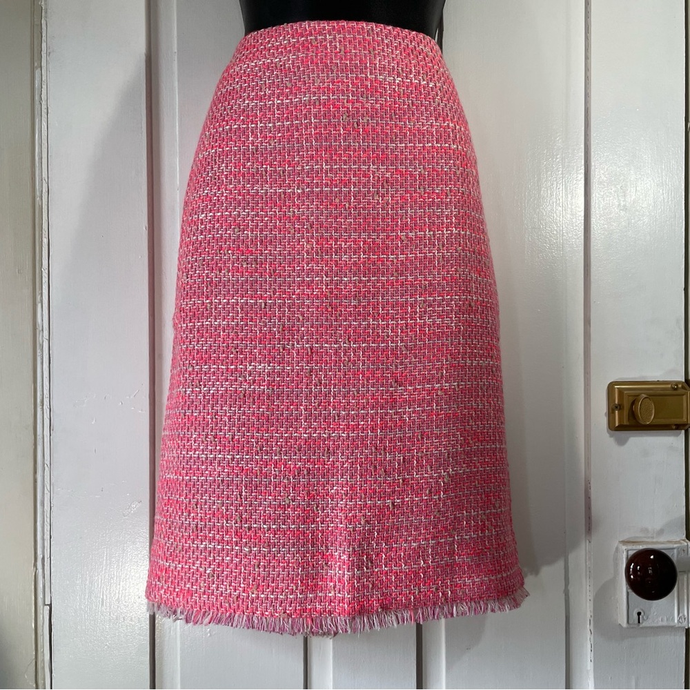 J CREW Pink Tweed Skirt